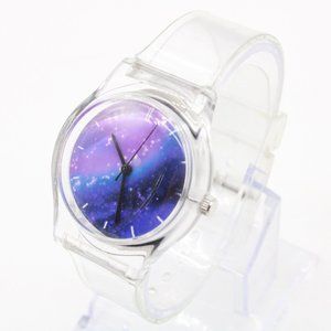 Vintage Willis For Minis Watch Silicone Unisex Retro Quartz Transparent Strap